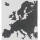 Filcowa Mapa Polski lub Europy do przyklejenia na ścianę